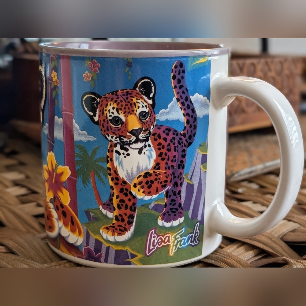 Vintage Lisa Frank Vibrant Leopard Mug